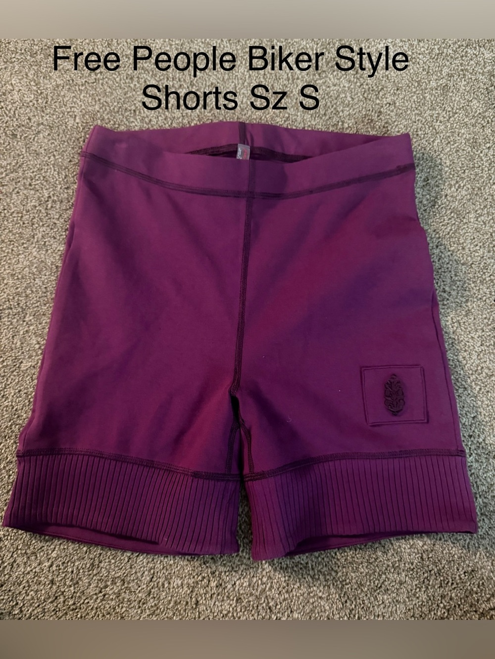 Free People  Biker Shorts in Plum in size small